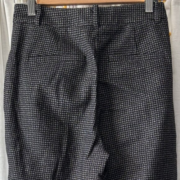 Allsaints Mara Puppytooth Straight Trouser Pants (Sz 2) Pleated Italian Cloth - Picture 7 of 11